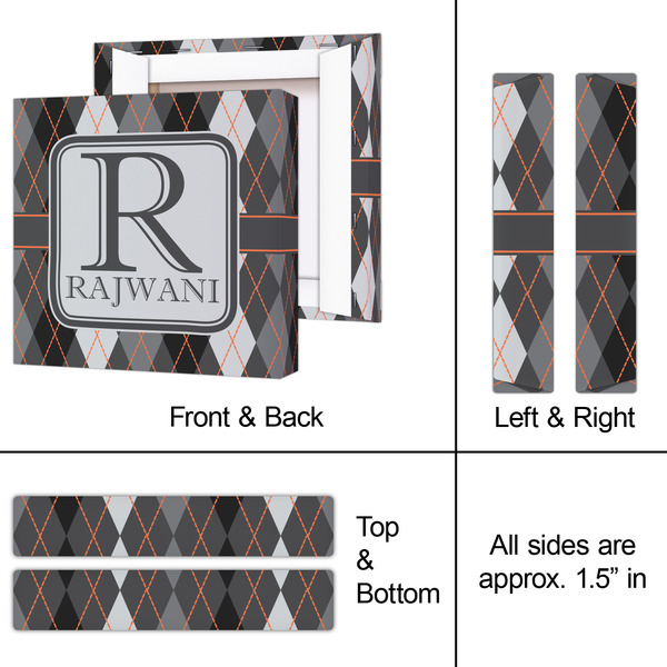 Modern Chic Argyle 8x8 - Canvas Print - Approval