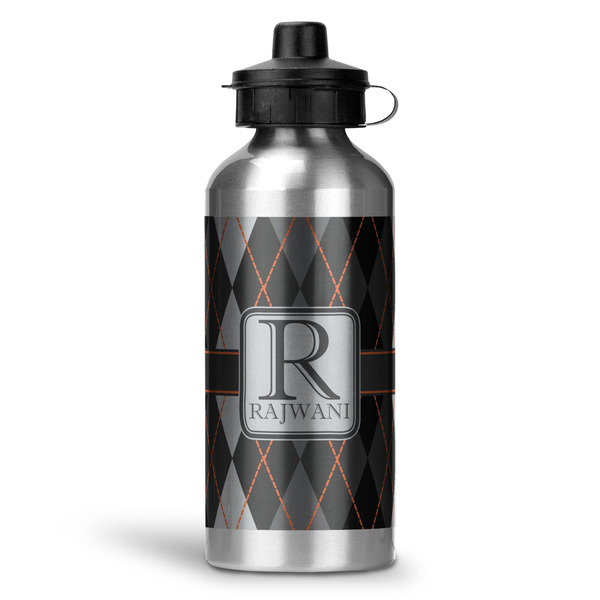 Custom Modern Chic Argyle Water Bottle - Aluminum - 20 oz (Personalized)