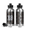 Modern Chic Argyle Aluminum Water Bottle - Front and Back