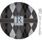 Modern Chic Argyle Glass Appetizer / Dessert Plate 8" (Personalized)