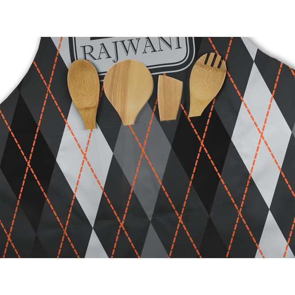 Modern Chic Argyle Apron - Pocket Detail with Props