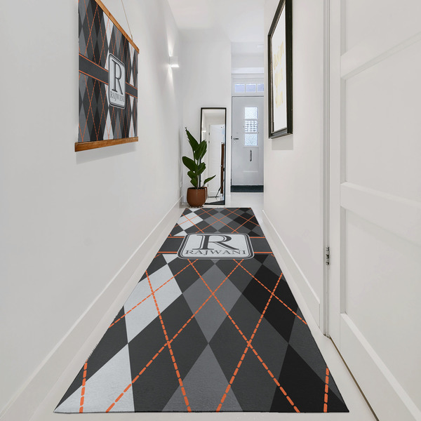 Modern Chic Argyle Area Rug Sizes - In Context (vertical)