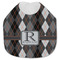 Modern Chic Argyle Jersey Knit Baby Bib w/ Name and Initial