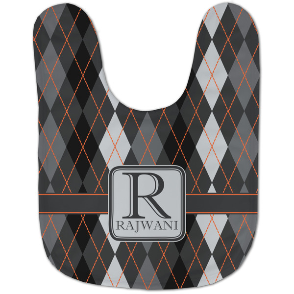 Modern Chic Argyle Baby Bib - AFT flat