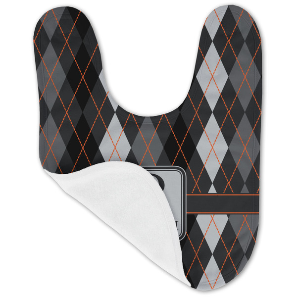 Modern Chic Argyle Baby Bib - AFT folded