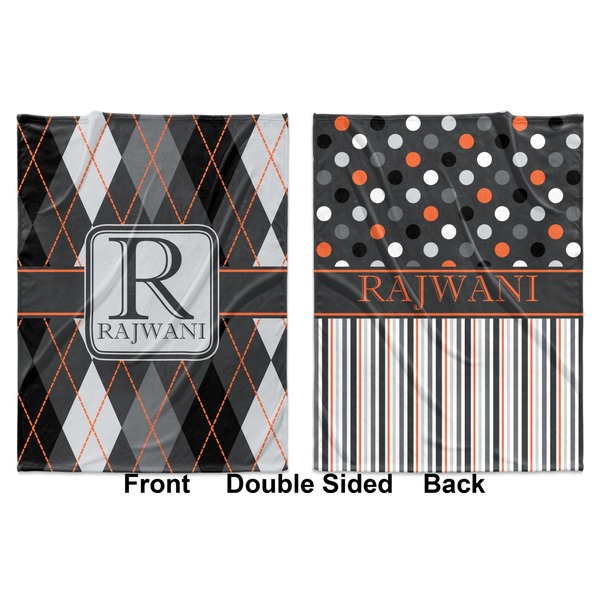 Modern Chic Argyle Baby Blanket (Double Sided - Printed Front and Back)