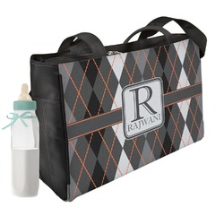 Modern Chic Argyle Diaper Bag w/ Name and Initial