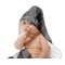 Modern Chic Argyle Baby Hooded Towel on Child