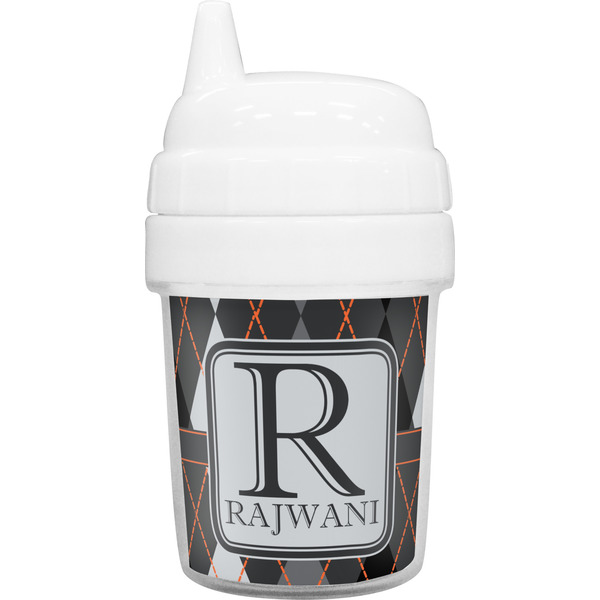 Custom Modern Chic Argyle Baby Sippy Cup (Personalized)