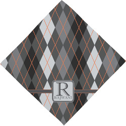 Modern Chic Argyle Dog Bandana Scarf w/ Name and Initial