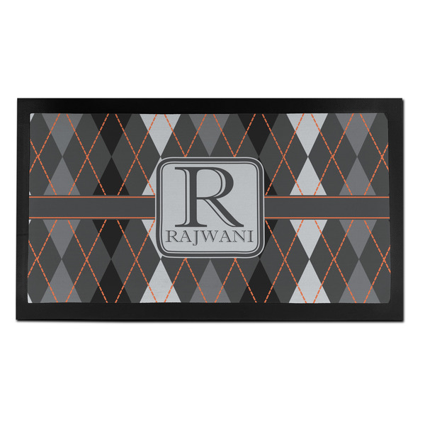 Modern Chic Argyle Bar Mat - Small - FRONT