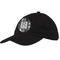 Modern Chic Argyle Baseball Cap - Black (Personalized)