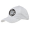 Modern Chic Argyle Baseball Cap - White (Personalized)