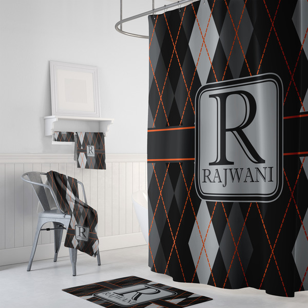 Modern Chic Argyle Bath Towel Sets - 3-piece - In Context