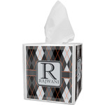 Modern Chic Argyle Tissue Box Cover (Personalized)