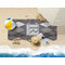 Modern Chic Argyle Beach Towel Lifestyle