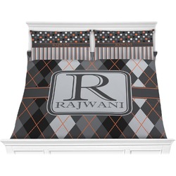 Modern Chic Argyle Comforter Set - King (Personalized)