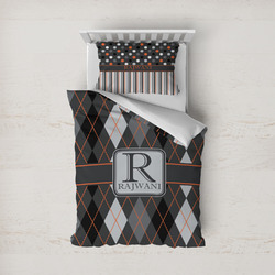 Modern Chic Argyle Duvet Cover Set - Twin (Personalized)