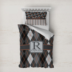 Modern Chic Argyle Duvet Cover Set - Twin XL (Personalized)