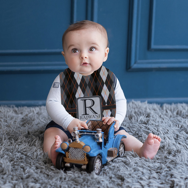 Modern Chic Argyle Bib Lifestyle Boy