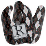 Modern Chic Argyle Baby Bib w/ Name and Initial