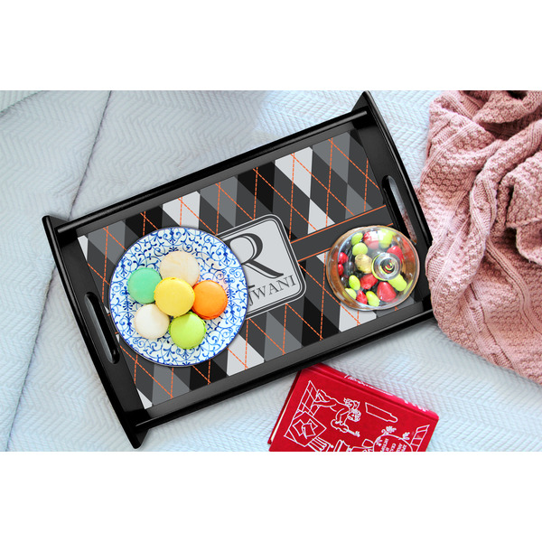 Modern Chic Argyle Black Tray - Lifestyle (UPDATED)