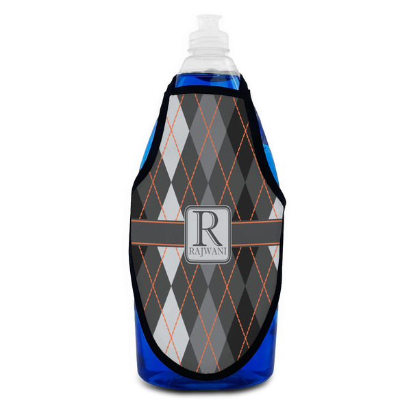 Modern Chic Argyle Bottle Apron - Soap - FRONT