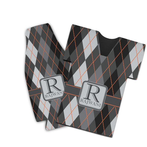 Custom Modern Chic Argyle Bottle Cooler (Personalized)