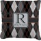 Modern Chic Argyle Faux-Linen Throw Pillow 26" (Personalized)