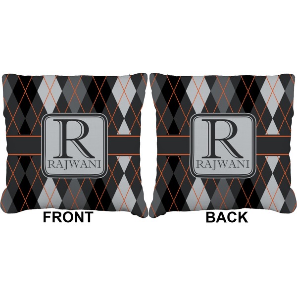 Modern Chic Argyle Burlap Pillow Approval