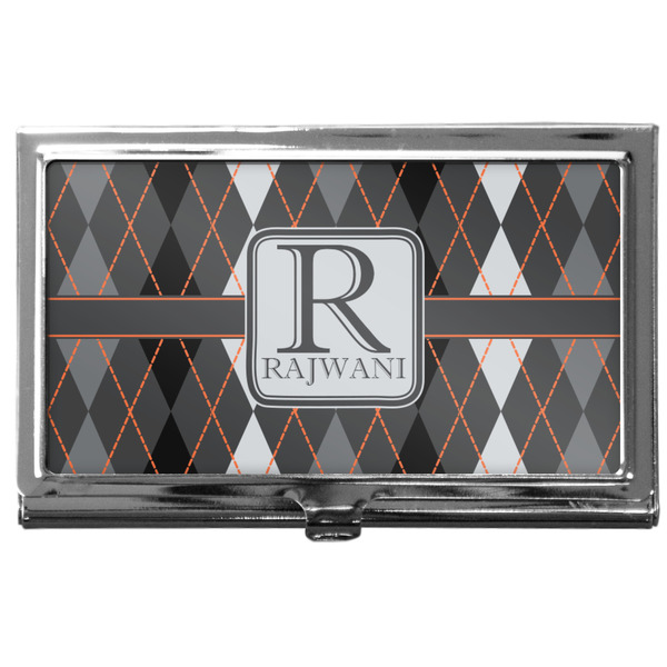 Custom Modern Chic Argyle Business Card Case