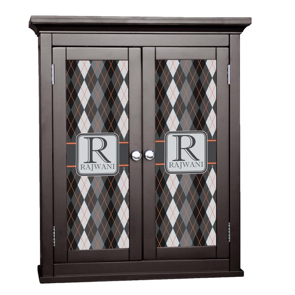 Custom Modern Chic Argyle Cabinet Decal - Large (Personalized)