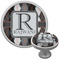 Modern Chic Argyle Cabinet Knob (Silver) (Personalized)