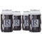 Modern Chic Argyle Can Cooler (12 oz) - Set of 4 w/ Name and Initial