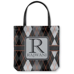 Modern Chic Argyle Canvas Tote Bag (Personalized)