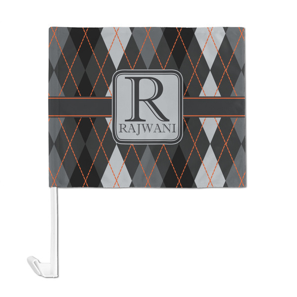Modern Chic Argyle Car Flag - Large - FRONT