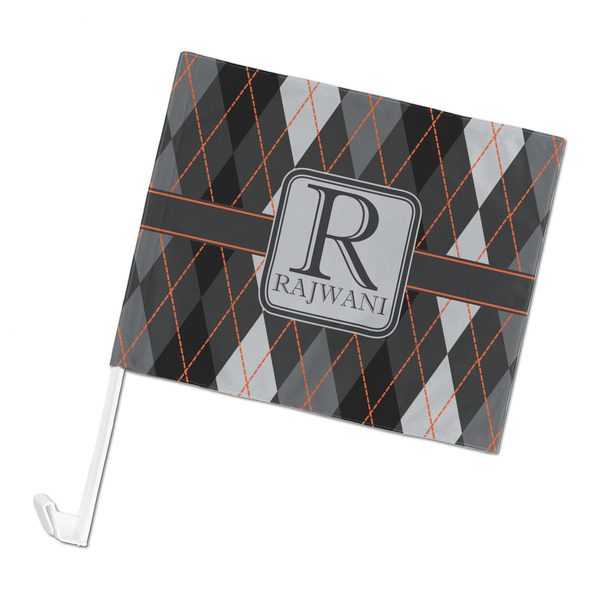 Custom Modern Chic Argyle Car Flag (Personalized)