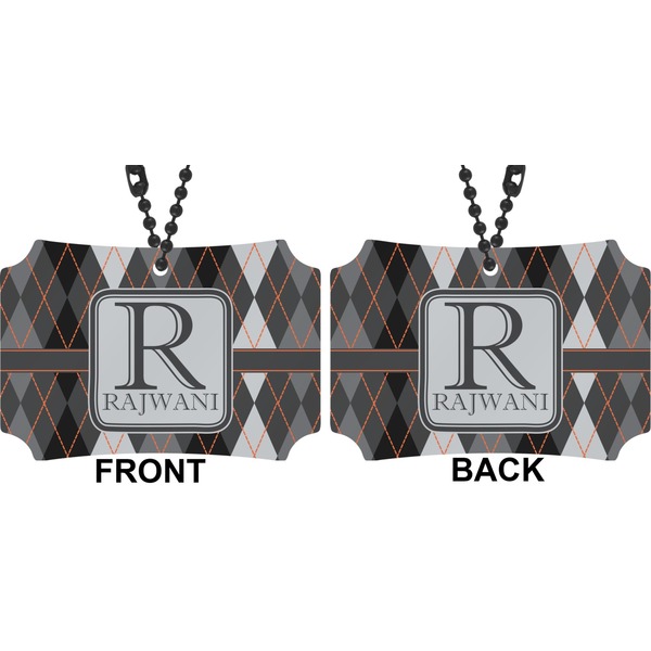 Modern Chic Argyle Car Ornament - Berlin (Approval)