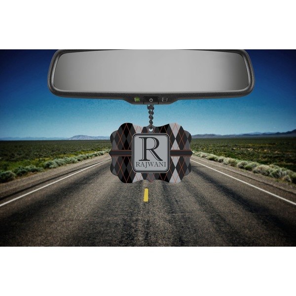 Modern Chic Argyle Car Ornament (Road)