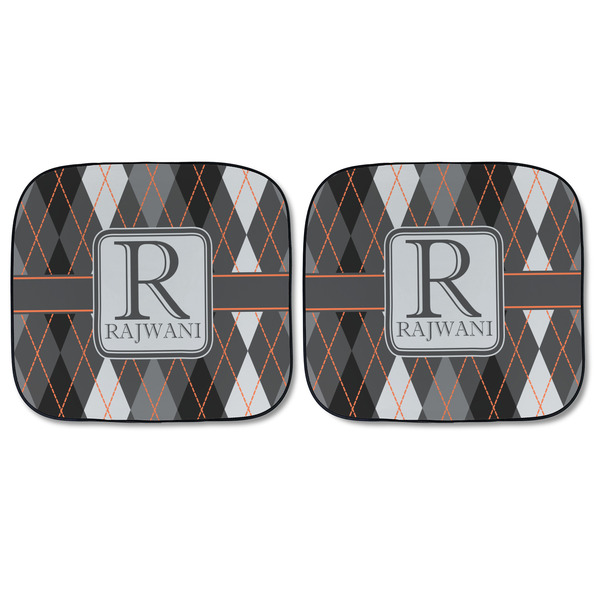 Modern Chic Argyle Car Sun Shades - FRONT