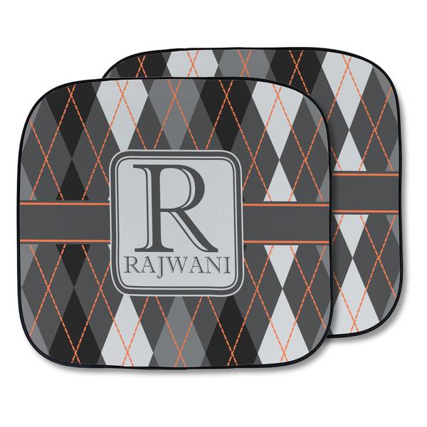 Custom Modern Chic Argyle Car Sun Shade - Two Piece (Personalized)