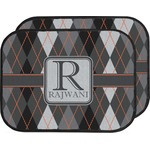Modern Chic Argyle Car Floor Mats (Back Seat) (Personalized)