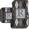 Modern Chic Argyle Car Floor Mats Set - 2 Front & 2 Back (Personalized)