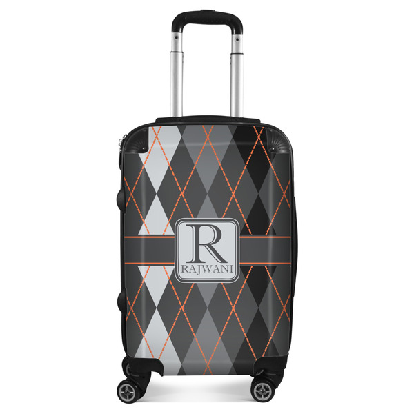 Custom Modern Chic Argyle Suitcase - 20" Carry On (Personalized)