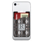 Modern Chic Argyle 2-in-1 Cell Phone Credit Card Holder & Screen Cleaner (Personalized)