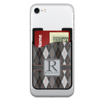 Modern Chic Argyle 2-in-1 Cell Phone Credit Card Holder & Screen Cleaner (Personalized)