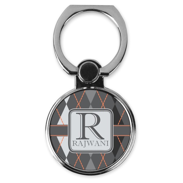 Custom Modern Chic Argyle Cell Phone Ring Stand & Holder (Personalized)