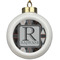 Modern Chic Argyle Ceramic Ball Ornament (Personalized)
