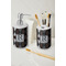 Modern Chic Argyle Ceramic Bathroom Accessories - LIFESTYLE (toothbrush holder & soap dispenser)
