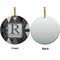 Modern Chic Argyle Ceramic Flat Ornament - Circle Front & Back (APPROVAL)